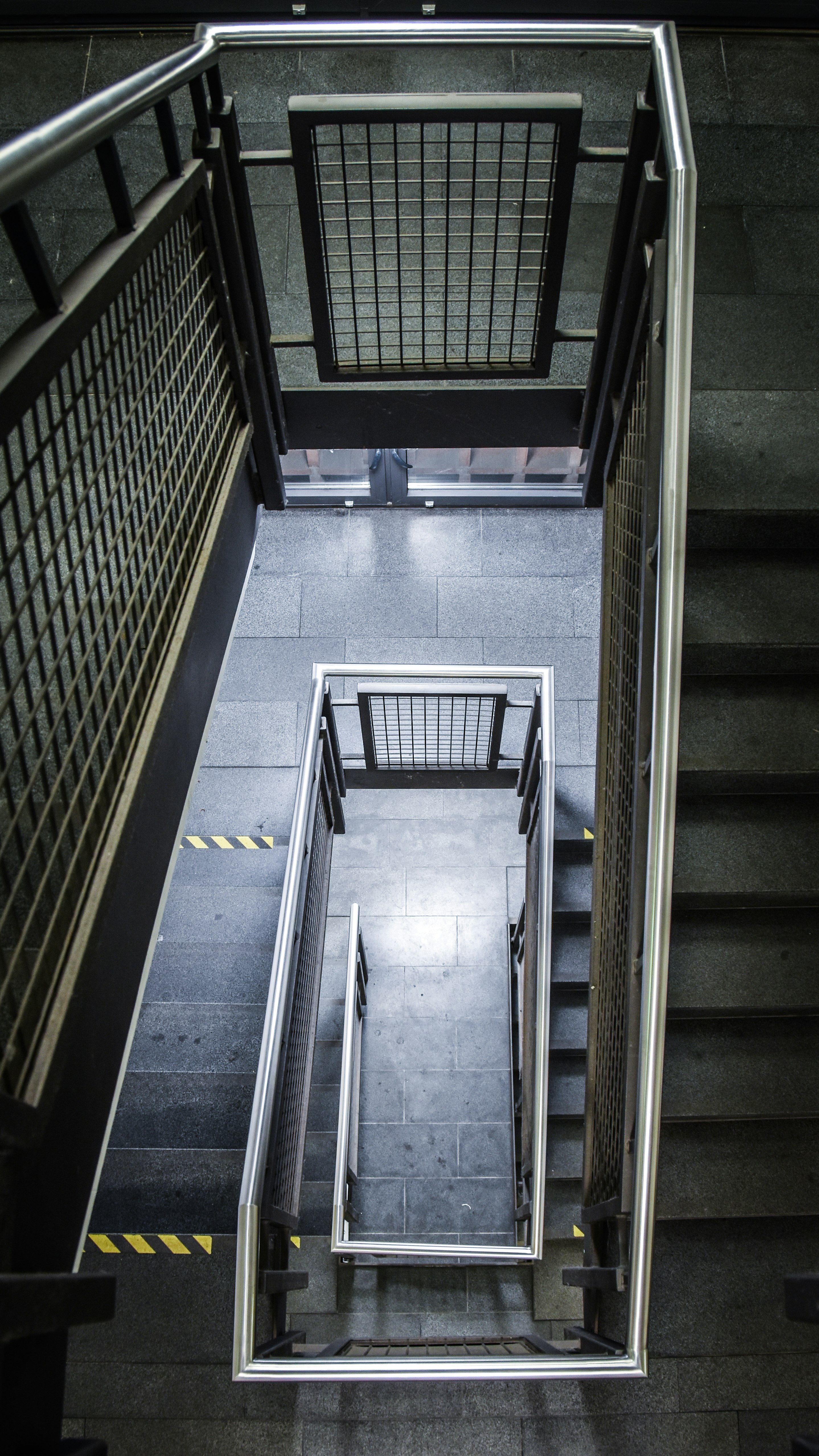 gray concrete stairs